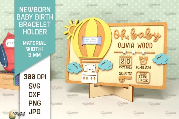 Letrero Para Bebe Recien Nacido 3 Creativo Digital